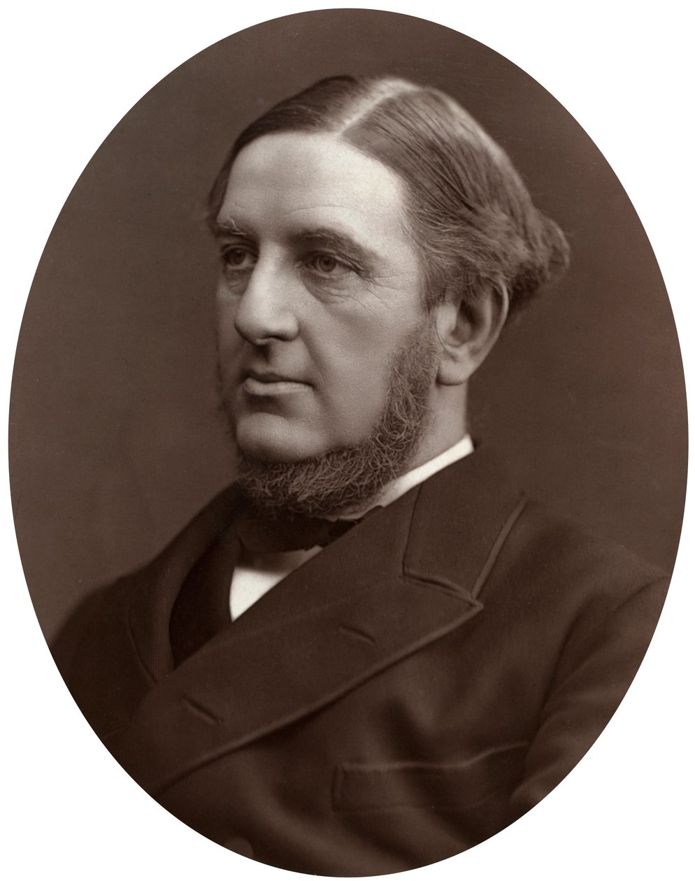 Sir William Vernon Harcourt QC, kansanedustaja, kansainvälisen oikeuden professori Cambridgen yliopistossa, 1877. tekijältä Lock and Whitfield