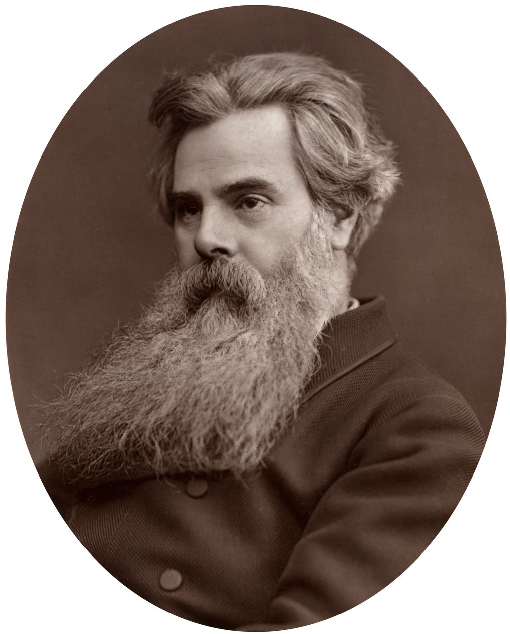 Thomas Woolner, RA, kuvanveiston professori Royal Academyssa, 1877. tekijältä Lock and Whitfield