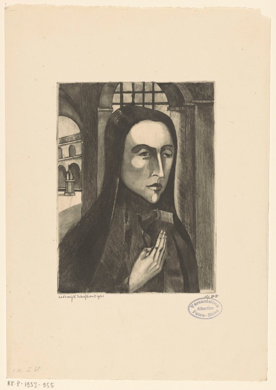 korsikalainen nainen Femme Corse (alkuperäinen nimi) tekijältä Lodewijk Schelfhout (signed by artist)