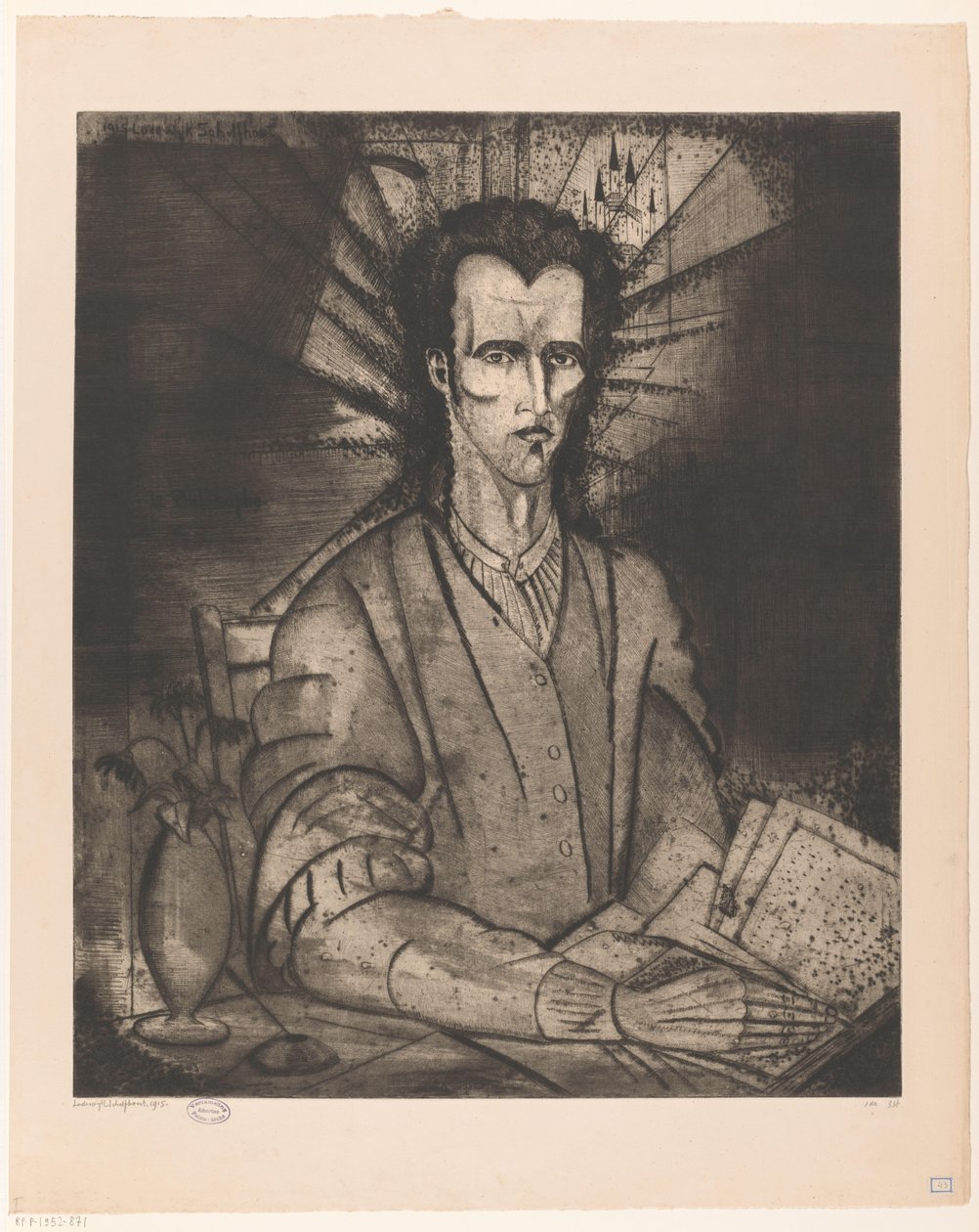 Filosoof Le Philosophe (alkuperäinen nimi esineessä) tekijältä Lodewijk Schelfhout (signed by artist)
