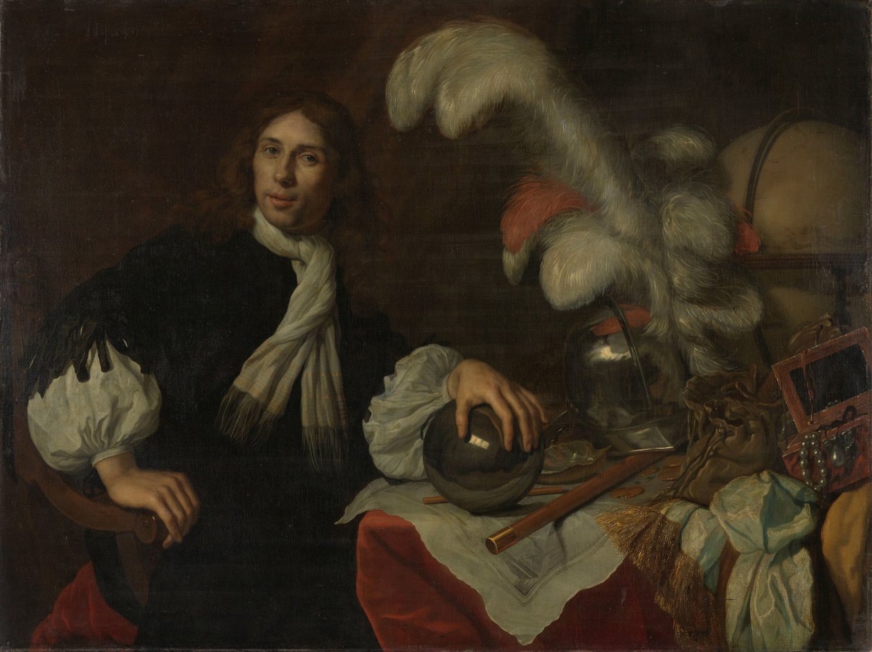 Postuumi muotokuva Aucke Stellingwerffistä, Frieslandin amiraalista, joka tapettiin vuonna 1665 Lowestoftissa tykinkuulalla tekijältä Lodewijk van der Helst