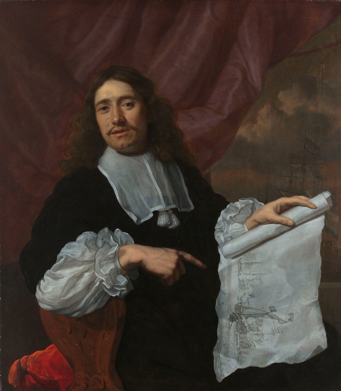 Willem van de Velde II (1633-1707), taidemaalari tekijältä Lodewijk van der Helst
