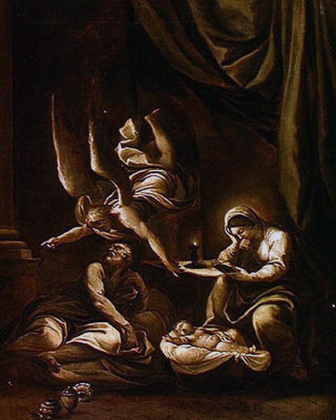 Enkeli ilmestyy Joosefille tekijältä Lodovico Carracci