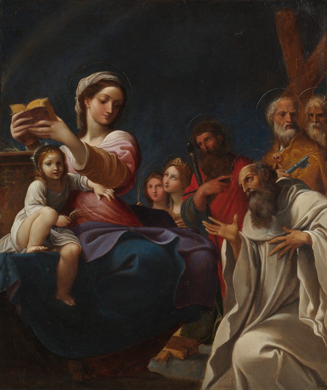 Madonna ja lapsi pyhien kanssa, 1607. tekijältä Lodovico Carracci