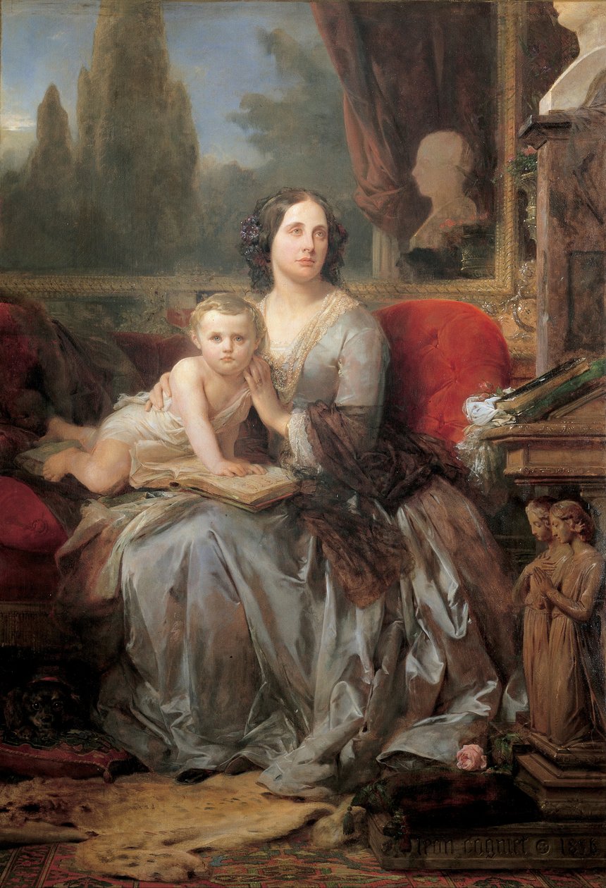 Maria Brignole-Sale, Gallieran herttuatar, poikansa Filippon kanssa tekijältä Léon Cogniet