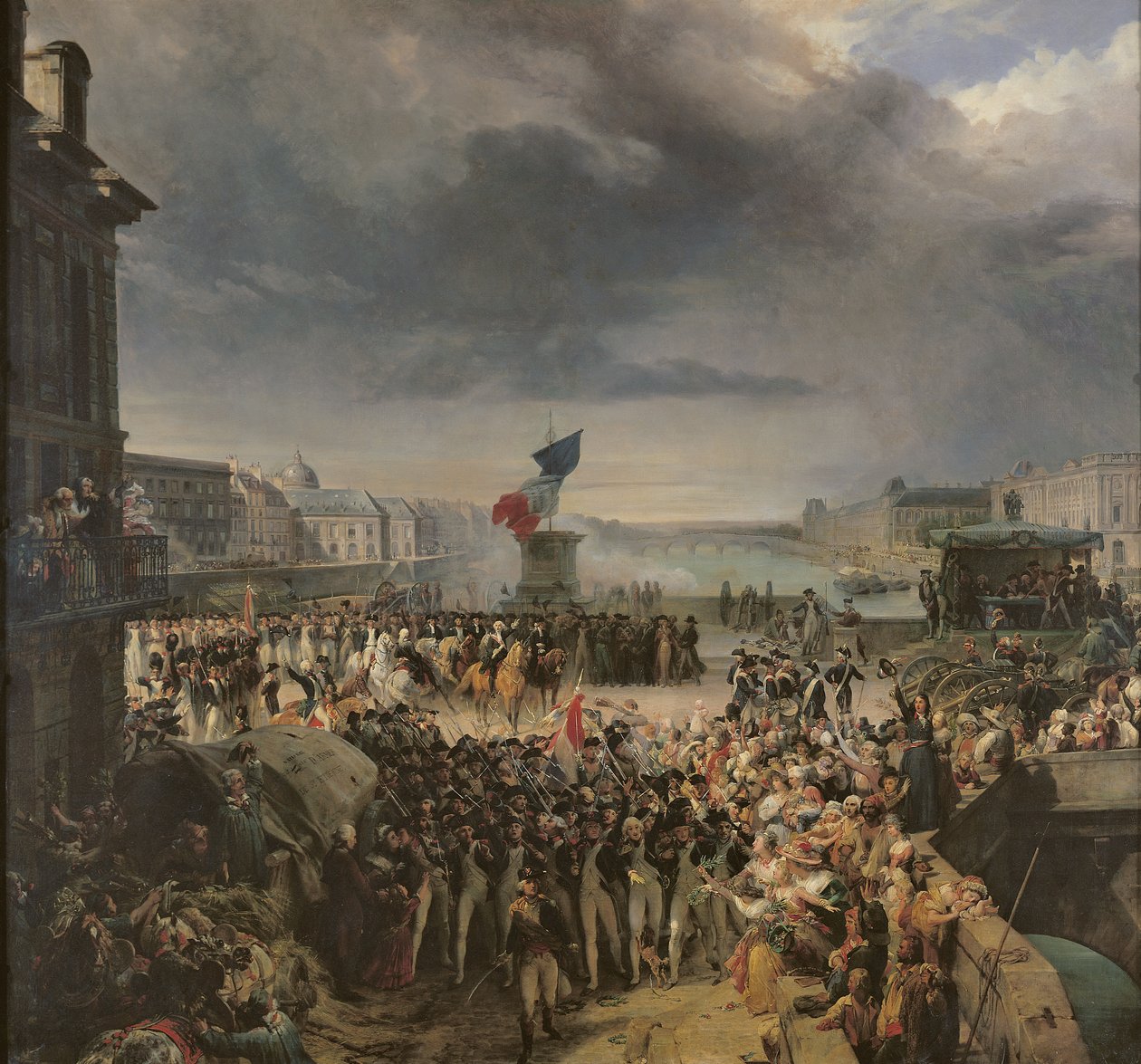 Garde Nationale de Paris lähtee liittyäkseen armeijaan syyskuussa 1792, n. 1833-36 tekijältä Léon Cogniet