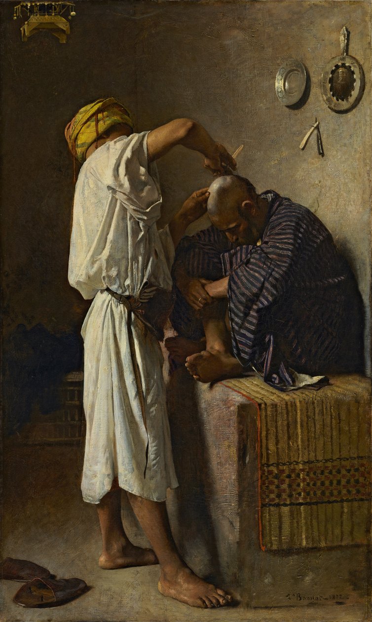 Itämainen parturi-kampaamo tekijältä Léon Bonnat