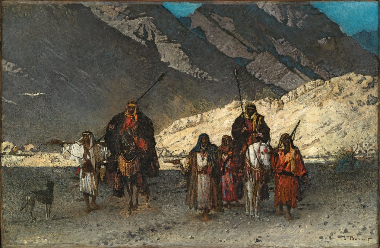 Arabian sheikit vuoristossa tekijältä Léon Bonnat