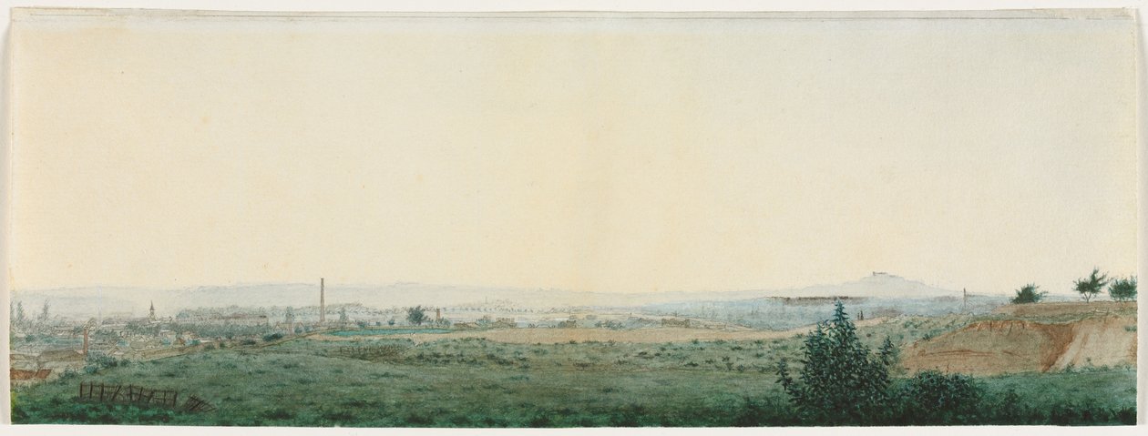 Maisema Pariisin lähellä, n. 1860. tekijältä Léon Bonvin