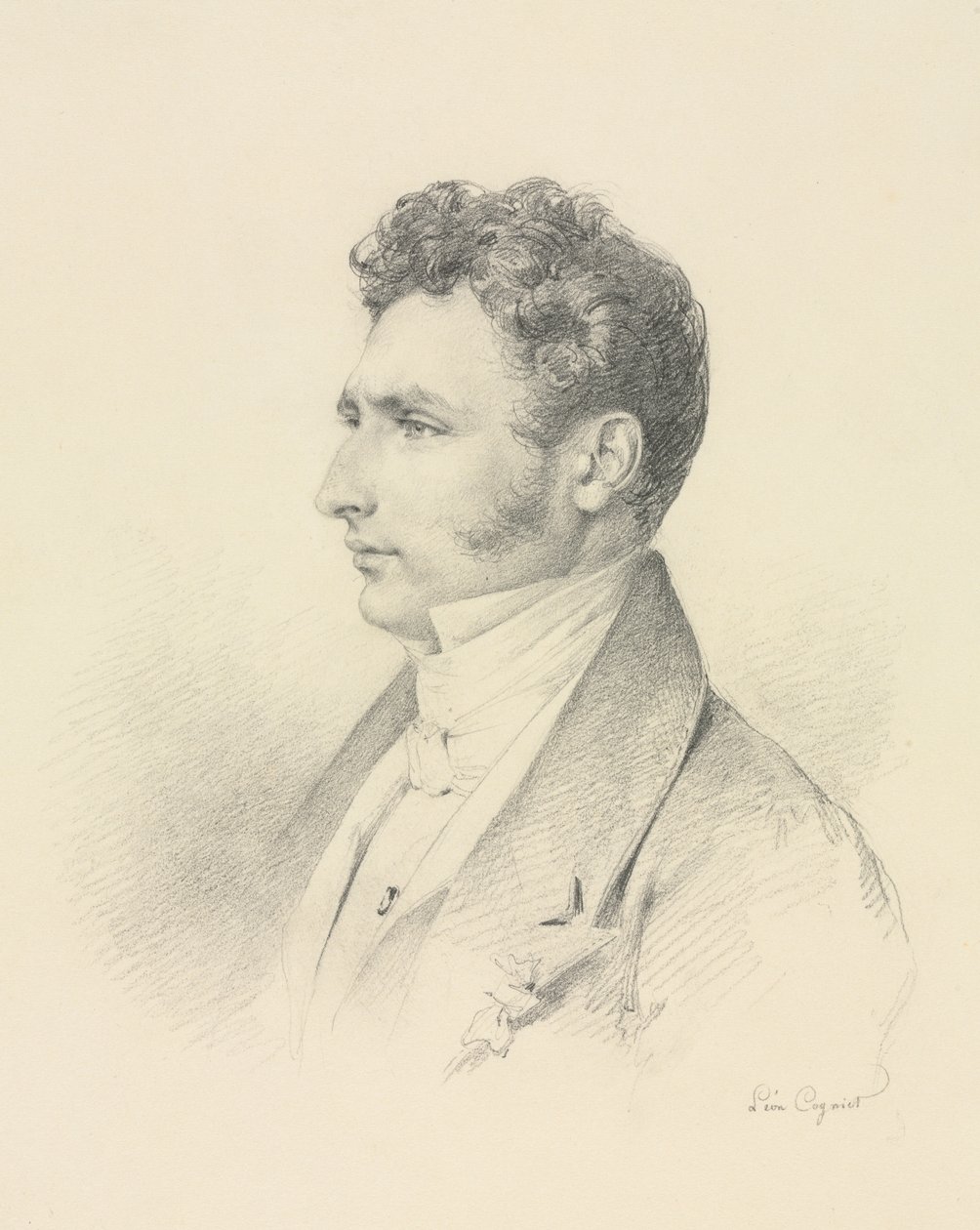 Gentlemanin muotokuva, n. 1835. tekijältä Léon Cogniet