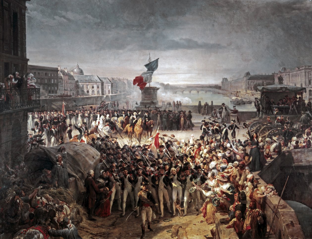 Pariisin kansalliskaarti liittyy armeijaan. Syyskuu 1792 tekijältä Léon Cogniet
