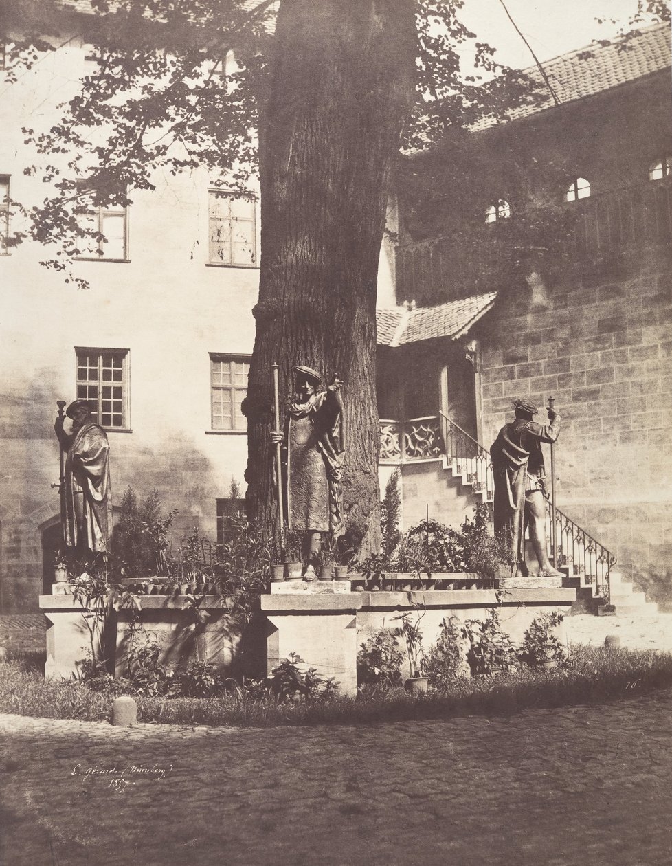 Nürnberg, Imperial Burgin tuomioistuimen sisätilat, 1857. tekijältä Léon Gérard