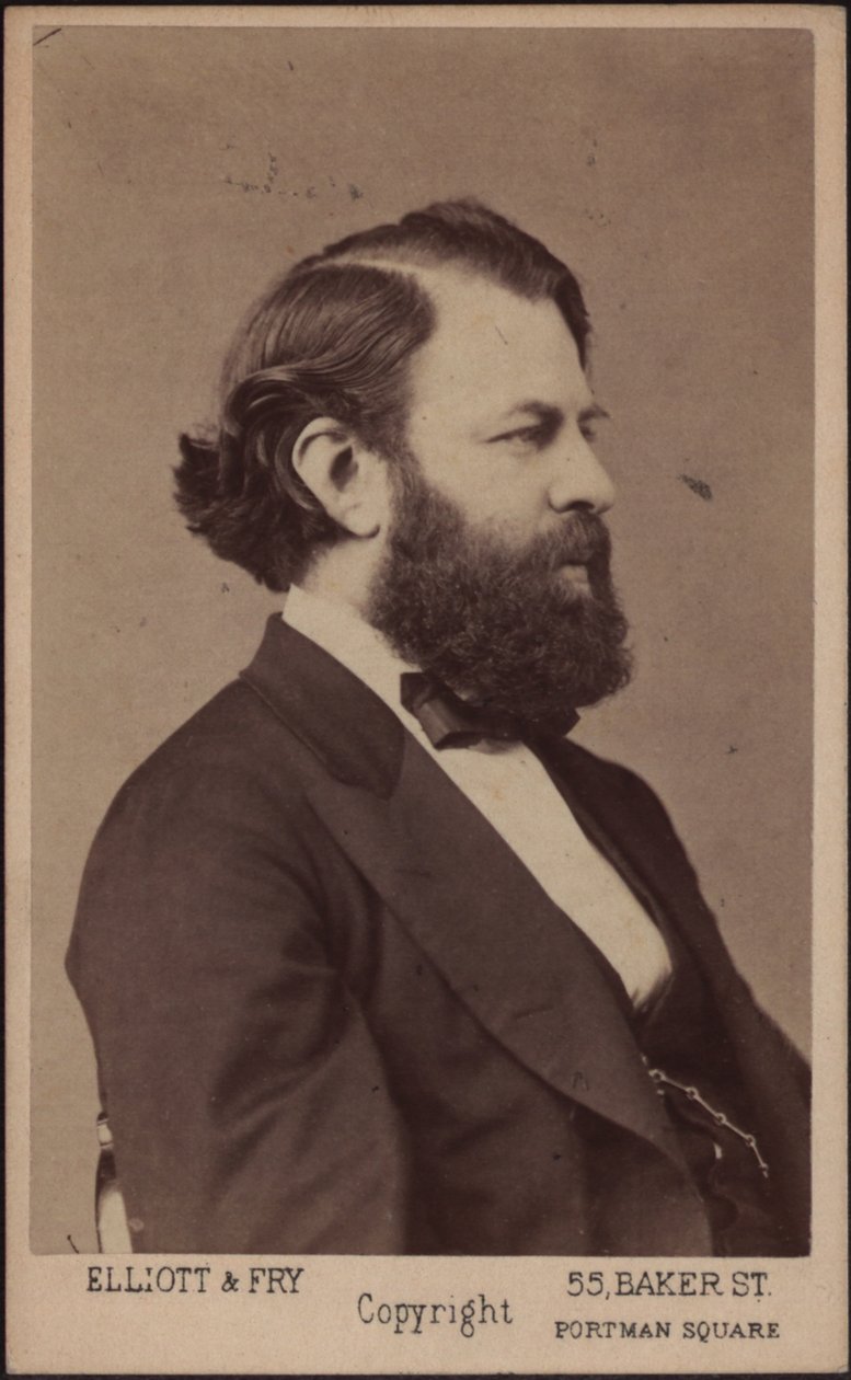 Muotokuva viulisti ja säveltäjä Joseph Joachim 1831-1907 n. 1875. tekijältä London . Photo studio Elliott and