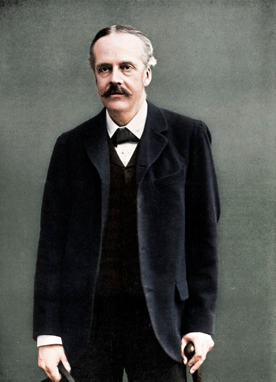 Arthur James Balfour, 1. Earl of Balfour, Britannian valtiomies ja pääministeri, 1912 tekijältä London Stereoscopic and Photographic Co