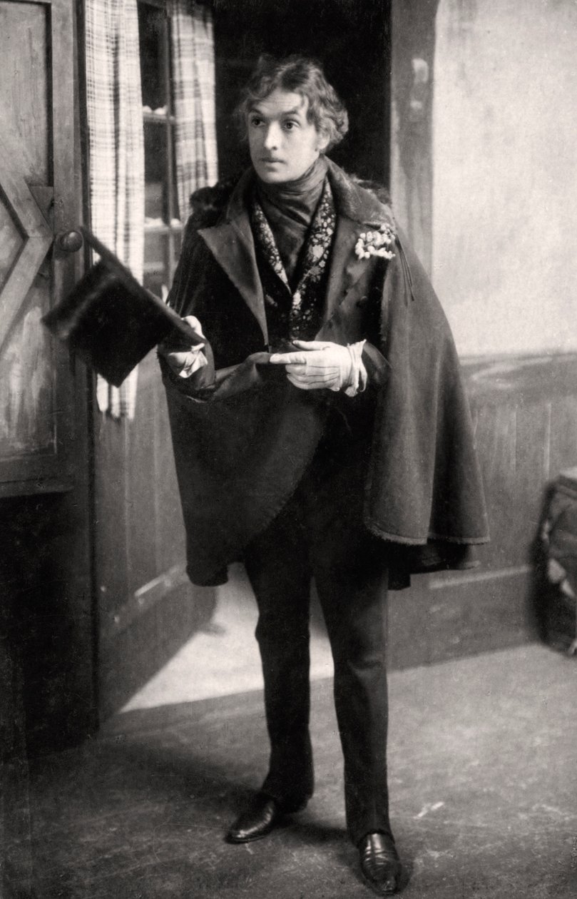 John Martin-Harvey 1863-1944, englantilainen näyttelijä, 1900-luvun alku. tekijältä London Stereoscopic and Photographic Co