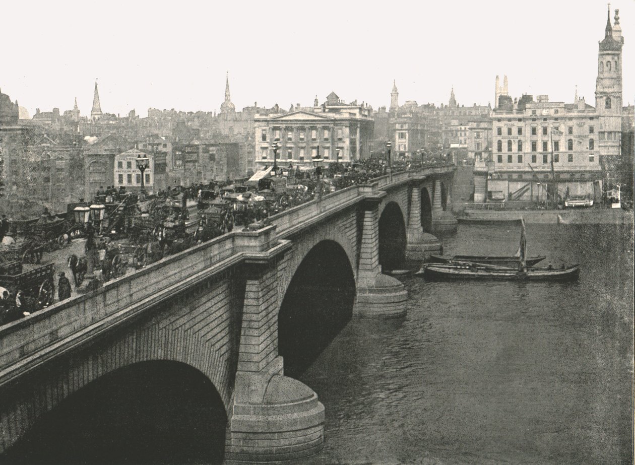 London Bridge pohjoiseen katsoen, 1895. tekijältä London Stereoscopic and Photographic Co