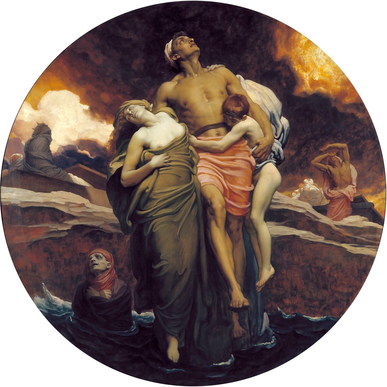 Ja meri luopui kuolleista, jotka olivat siinä. tekijältä Frederic Leighton