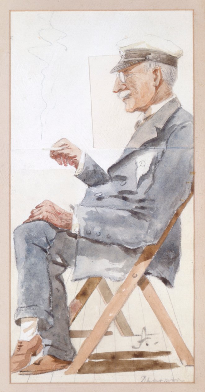 Windhamin, Dunravenin neljännen jaarlin, muotokuva, 1900-luvun alku (akvarelli) tekijältä Lord Arnold Albermarle
