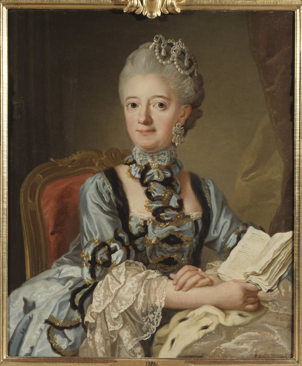 Louise Ulrique de Prusse, reine de Suede et Finlande - Muotokuva Louisa Ulrikasta Preussista (1720-1782), Ruotsin kuningattaresta, Pasch, Lorenz, nuorempi (1733-1805). Öljy kankaalle tekijältä Lorens the Younger Pasch