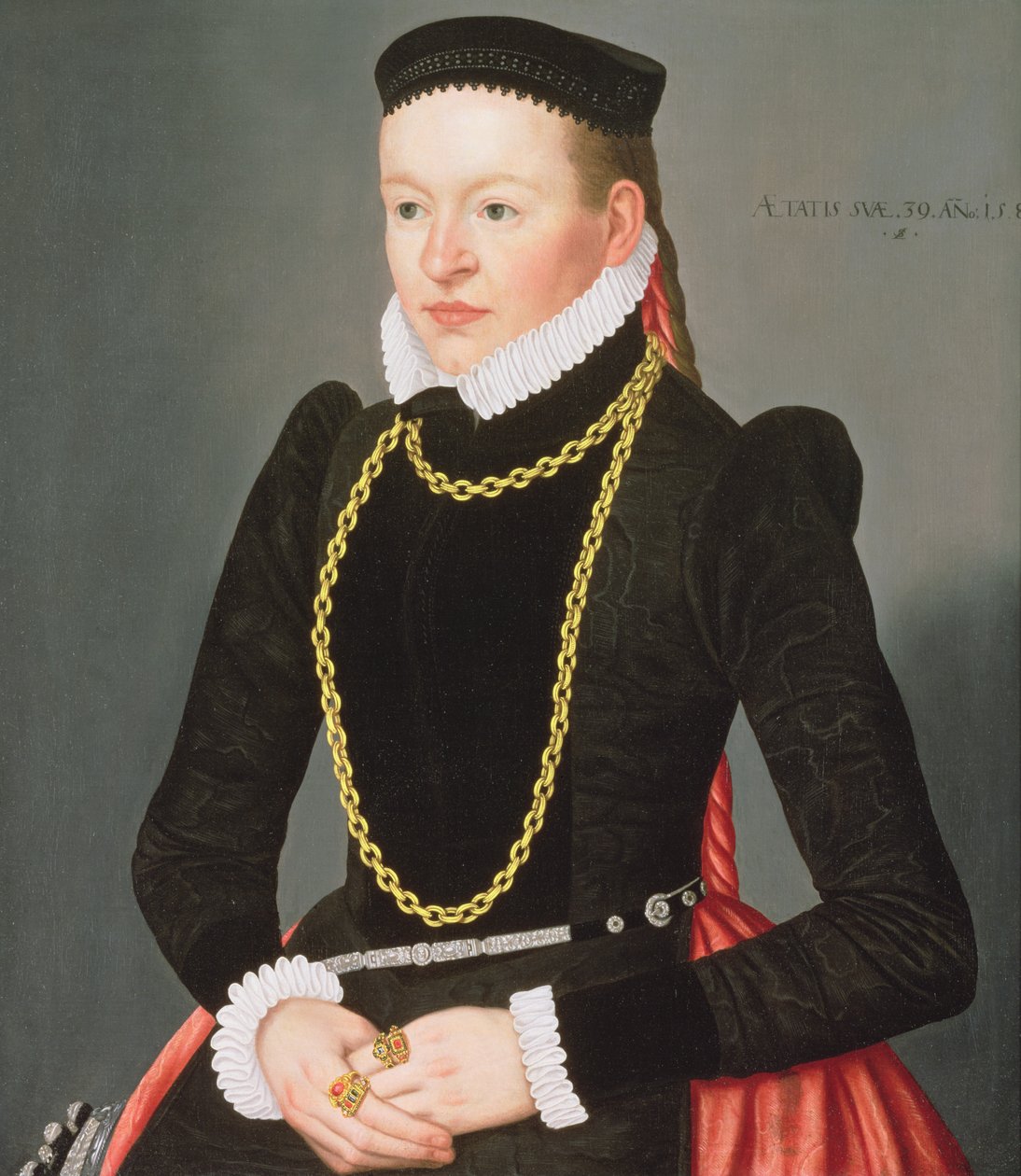 Naisen muotokuva, n. 1585 tekijältä Lorenz Strauch