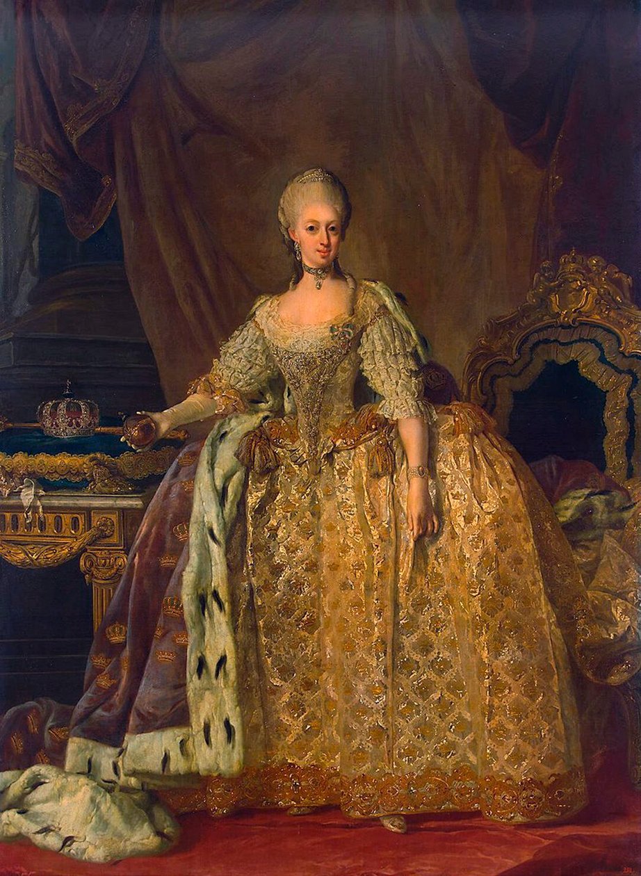 Sophia Magdalenin muotokuva Brandenburg-Kulmbachista, 1700-1770, 1773-1776. tekijältä Lorenz Pasch the Younger