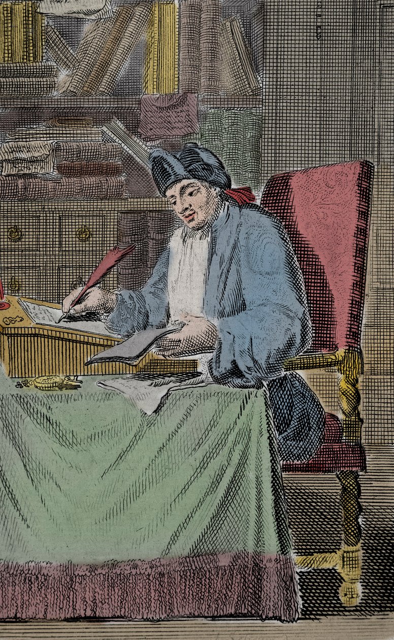 Hercules Savinien Cyrano dit Cyrano de Bergerac, ranskalaisen kirjailijan muotokuva tekijältä Lorenz Scherm