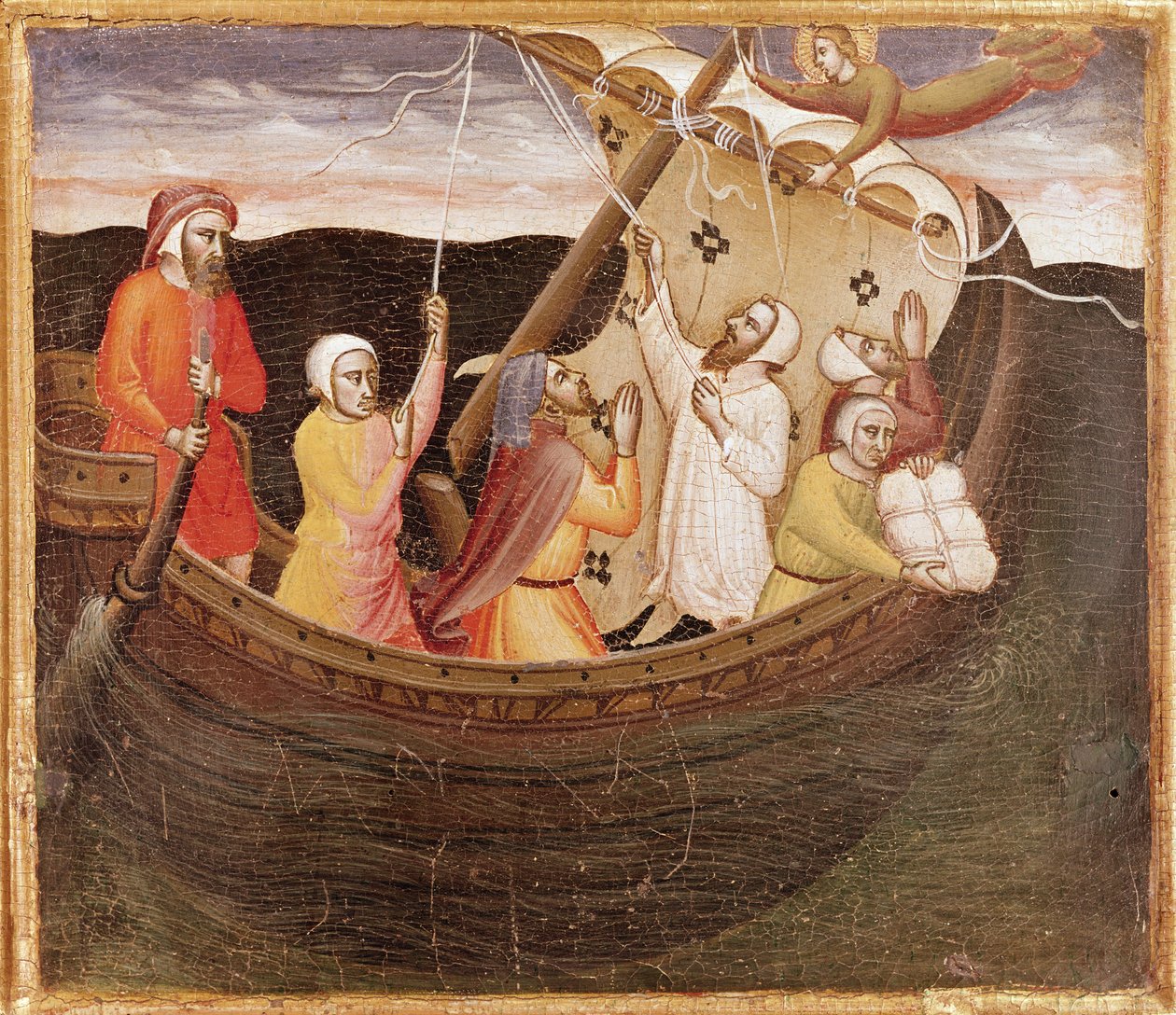 St. Fina pelastaa kalastajat tekijältä Lorenzo di Niccolò