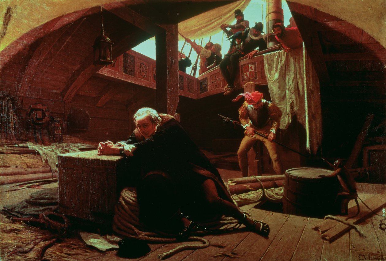 Kolumbus ketjuissa, 1863 tekijältä Lorenzo Delleani