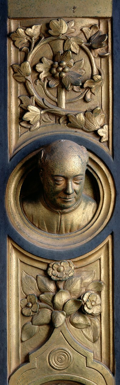 Omakuva pyöreässä paratiisin porttien kehyksestä (itäovet) 1425-52 (kullattu pronssi) (katso myös 87652-61 ja 87663-67) tekijältä Lorenzo Ghiberti