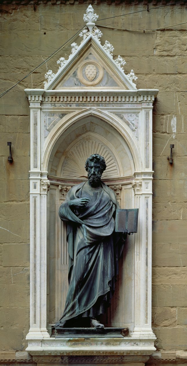 Pyhä Matteus, 1419-23 (marmori ja pronssi) tekijältä Lorenzo Ghiberti