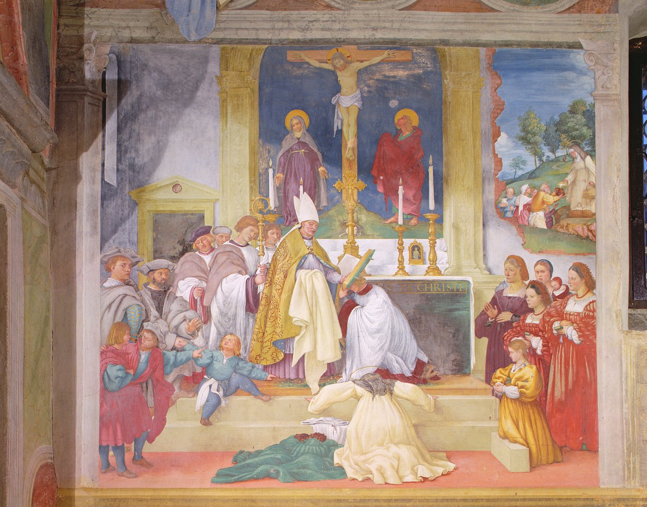 Pyhän Brigidan vaatteet, 1524 tekijältä Lorenzo Lotto