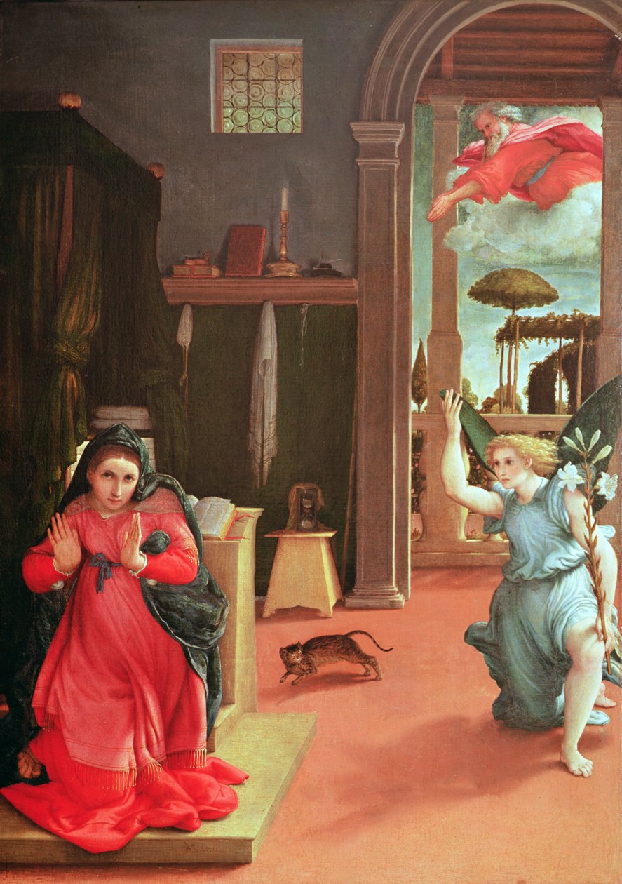Anunciation, n. 1534-1535 tekijältä Lorenzo Lotto