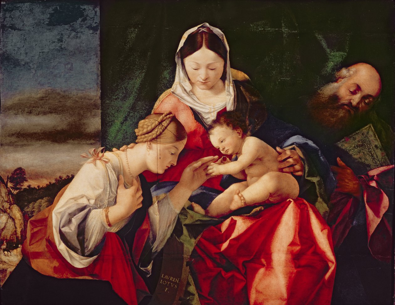 Pyhän Katariinan mystinen häät, 15058 tekijältä Lorenzo Lotto