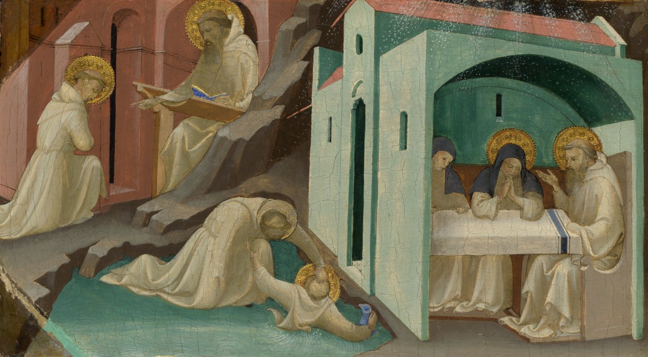 Tapahtumia Saint Benedictin elämässä, 1409, Lontoo NG tekijältä Lorenzo Monaco