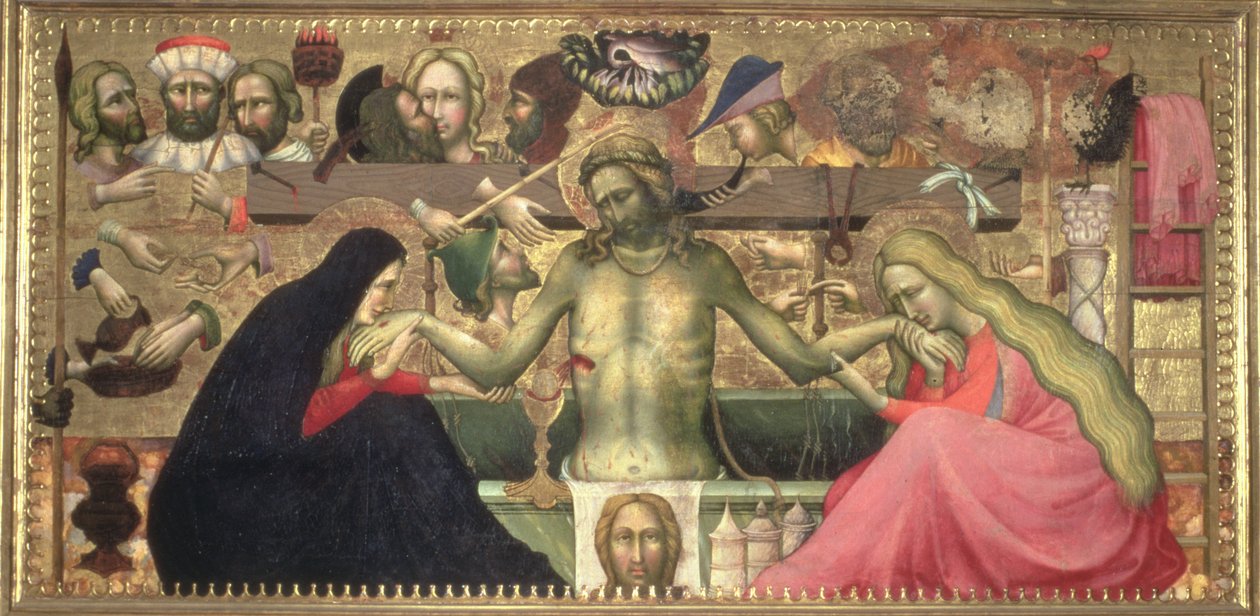 Surun mies intohimon soittimien kanssa, 1404 (tempera paneelissa) tekijältä Lorenzo Monaco