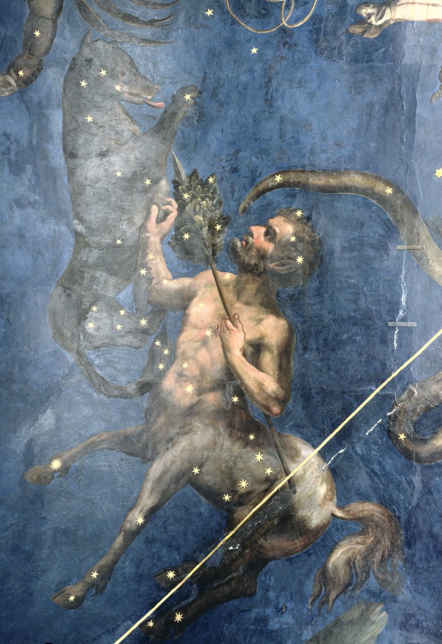 Centaurus, Sala dello Zodiacon katosta, 1579 tekijältä Lorenzo Costa