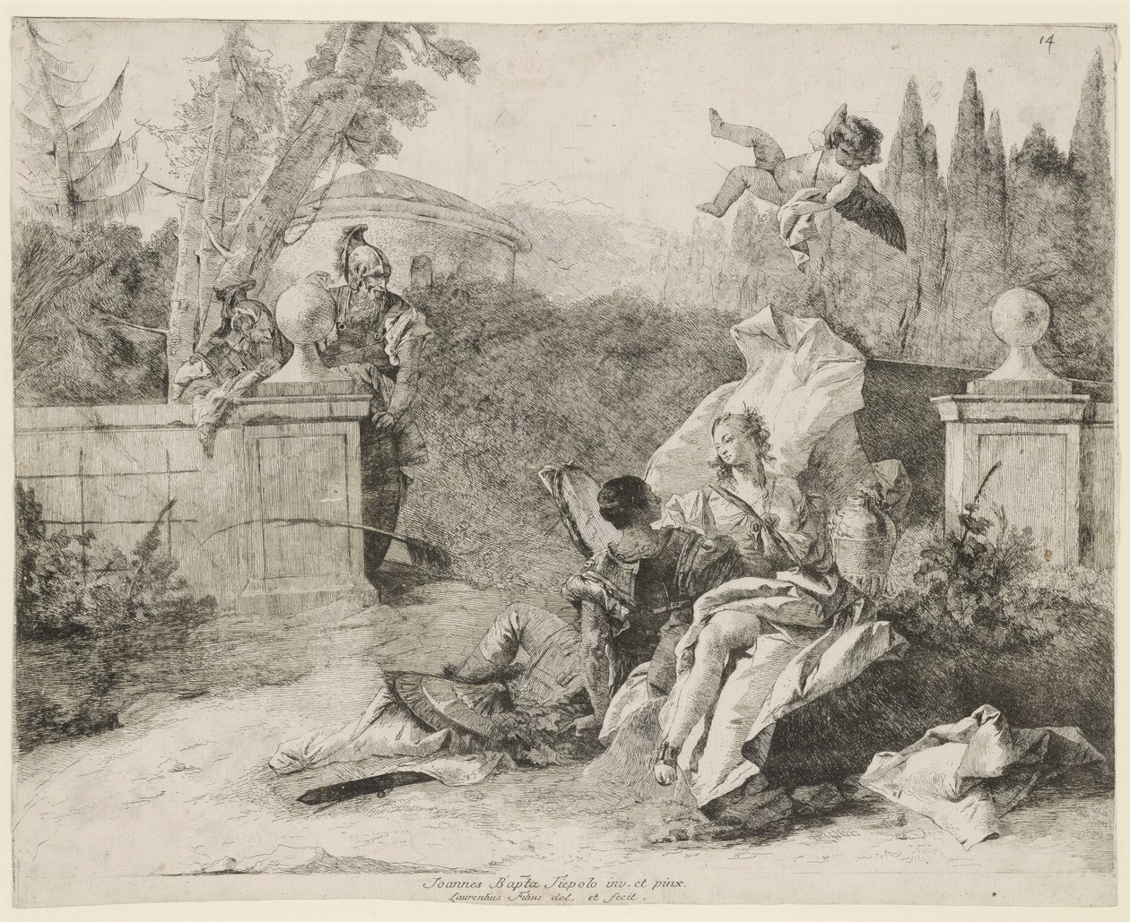 Rinaldo ja Armida tekijältä Lorenzo Baldissera Tiepolo