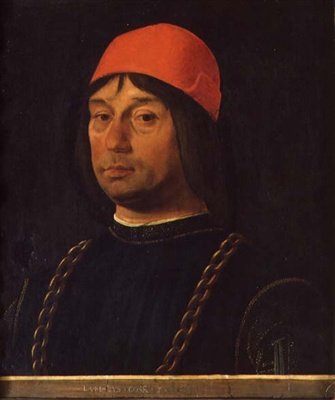 Muotokuva Giovanni Bentivogliosta, n. 1492 (tempera taulussa) tekijältä Lorenzo Costa