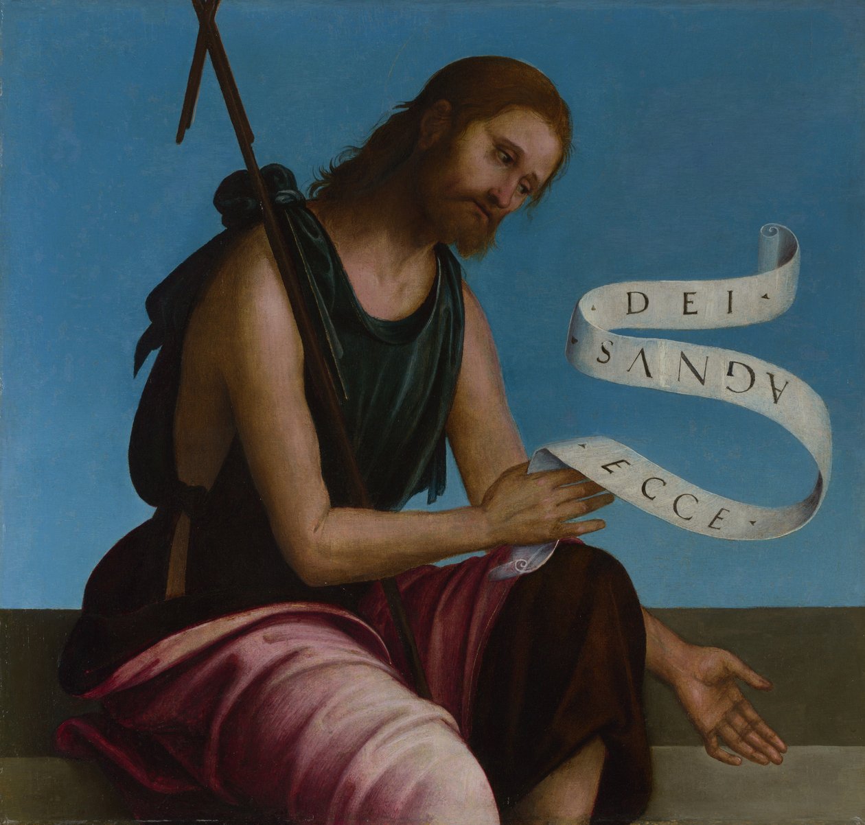 Pyhän Johannes Kastajan korkea alttaritaulu, S. Pietron oratorio Vincolissa, 1505 tekijältä Lorenzo Costa