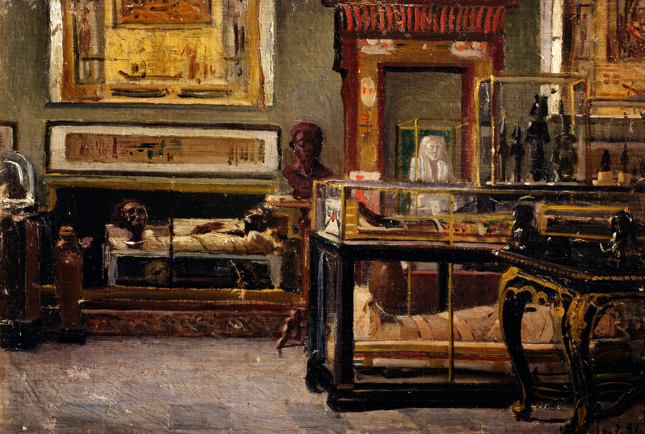 Egyptiläisen museon sali Torinossa tekijältä Lorenzo Delleani