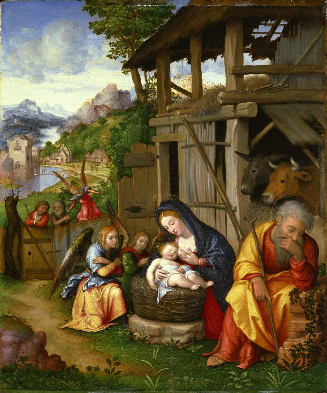 ""Nativite"" Peinture de Lorenzo Leonbruno (1480-1537) vers 1515 National Museum of Western Art, Tokio tekijältä Lorenzo Leonbruno