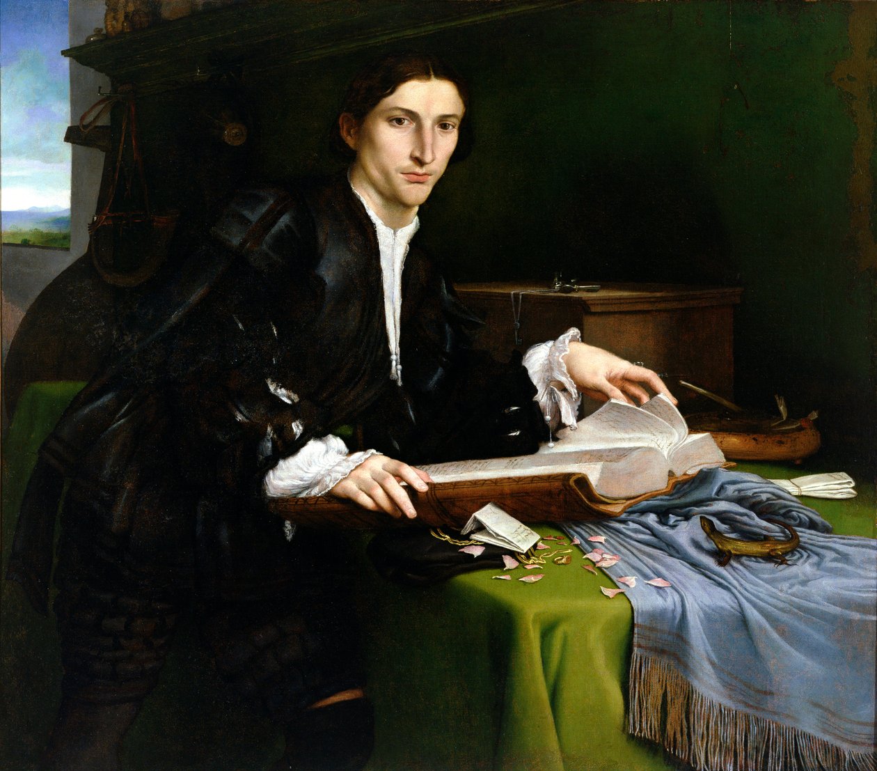 Aatelismies studiossaan (kunnostuksen jälkeen) tekijältä Lorenzo Lotto