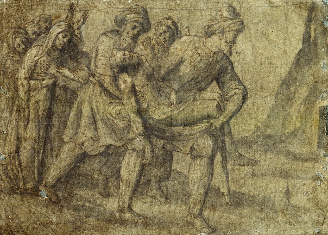 Kristus kannettiin haudalle, tekijältä Lorenzo Lotto