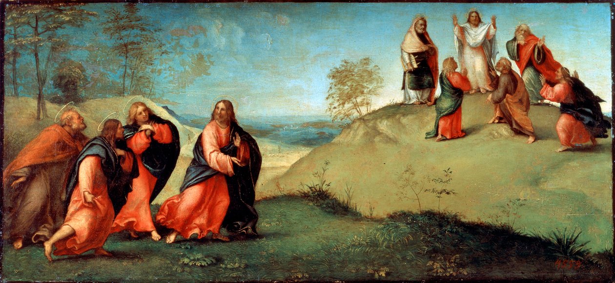 Kristus johdattaa apostolit Tabor-vuorelle, 1512. tekijältä Lorenzo Lotto