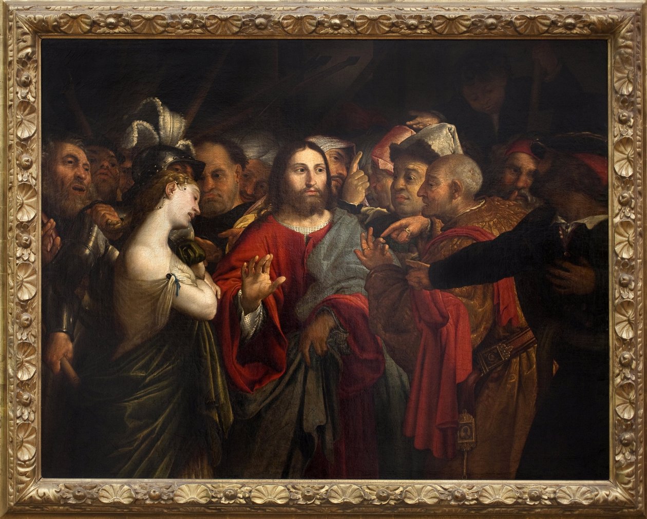 Kristus ja avionrikkoja nainen. Maalaus Lorenzo Lotto (1480-1556), öljy kankaalle tekijältä Lorenzo Lotto