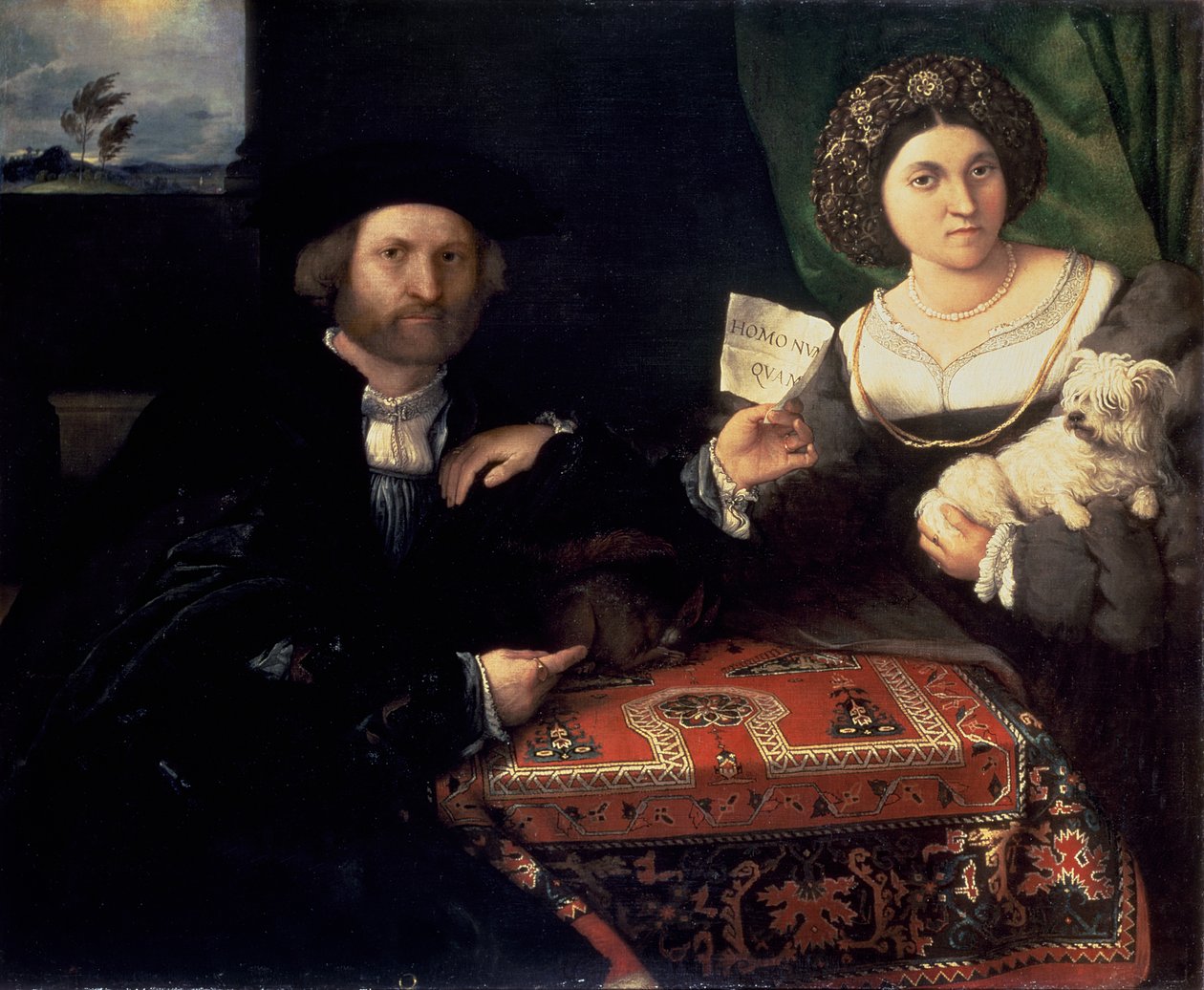 Aviomies ja vaimo, n. 1523 tekijältä Lorenzo Lotto