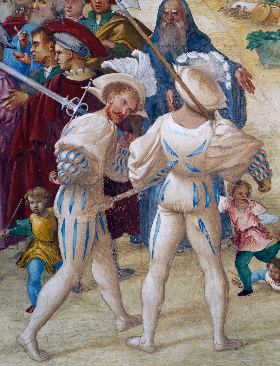 Pyhän Barbaran marttyyrikuolema, yksityiskohta Saint Barbaran tarinoista tekijältä Lorenzo Lotto