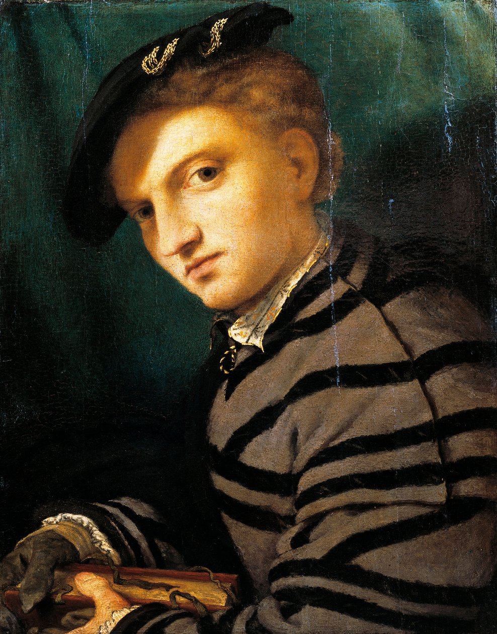 Nuoren miehen muotokuva Lorenzo Lotto (1480 ca-1556), öljytaulu, noin 1526 tekijältä Lorenzo Lotto