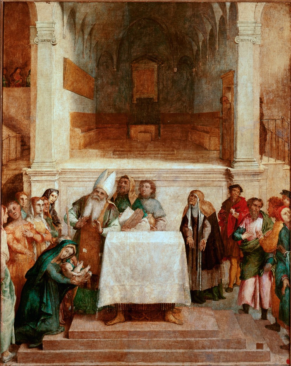 Esitys temppelissä Lorenzo Lotto (n. 1480-1556) 1554-1556 Dim. 170x157 cm Loreto, Palazzo Apostolico tekijältä Lorenzo Lotto