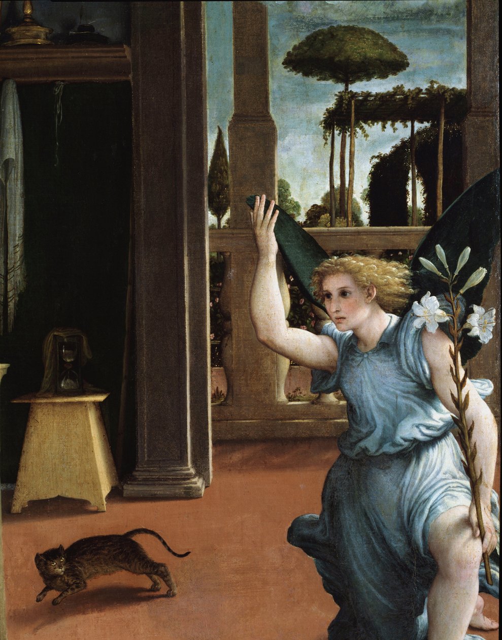Ilmoitus, enkelin yksityiskohta tekijältä Lorenzo Lotto